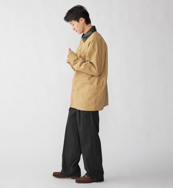 SHIPS「City Ambient Products: オーバーサイズ カバーオール ワーク ジャケット」|ブルゾン・スタジャン|