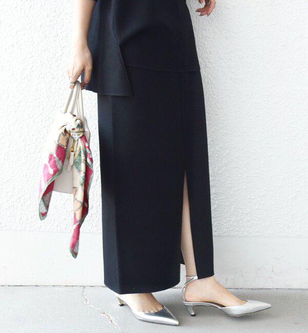 SHIPS for women「〈手洗い可能〉ダブル フェイス 前後 2WAY スカート」|スカート|ブラック