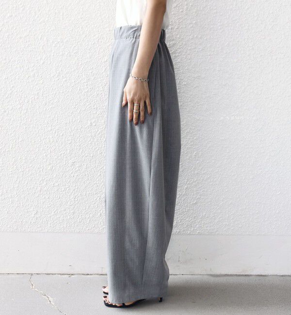 SHIPS for women「〈手洗い可能〉トロ ピン ストライプ ウエスト ギャザー パンツ」|その他|