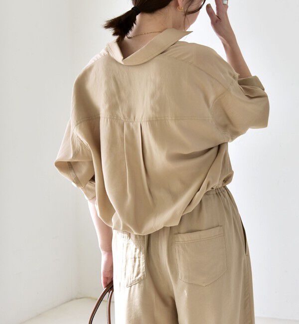 quaranciel「quaranciel:〈洗濯機可能〉ドロスト コンパクト ポケット レギュラー シャツ」|シャツ・ブラウス|