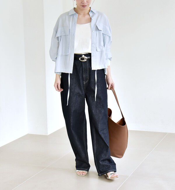 quaranciel「quaranciel:〈洗濯機可能〉ドロスト コンパクト ポケット レギュラー シャツ」|シャツ・ブラウス|