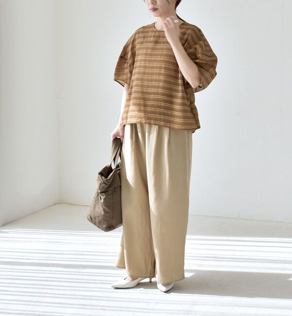 quaranciel「quaranciel:〈洗濯機可能〉タック ワイド イージー パンツ」|その他|