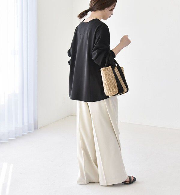 quaranciel「quaranciel:〈洗濯機可能〉カットジョーゼット Vネック ジップ カーディガン」|カーディガン|