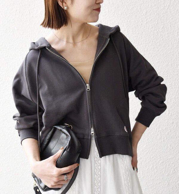 SHIPS any「SHIPS any:〈洗濯機可能〉USAコットン 裏毛 ジップ コンパクト パーカー」|パーカー|