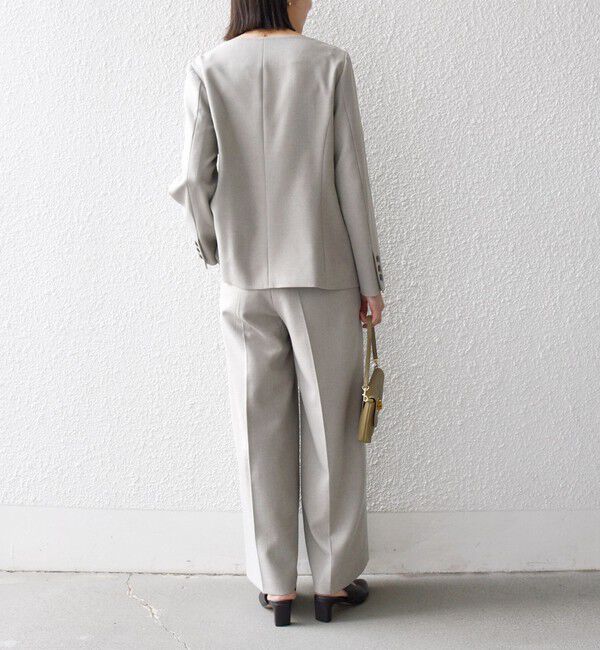 SHIPS any「SHIPS any:〈洗濯機可能〉シャーク ノーカラー ジャケット」|ノーカラージャケット|