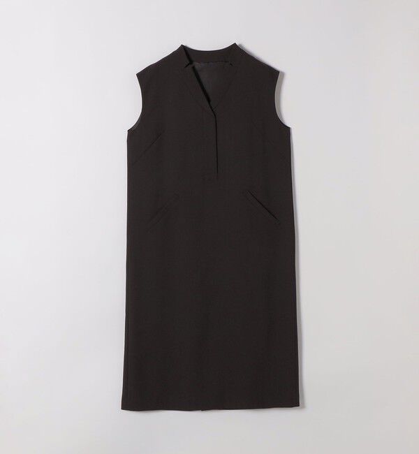 SHIPS any「SHIPS any:〈洗濯機可能〉シャーク Vネック Iライン ロング ワンピース」|ワンピース|