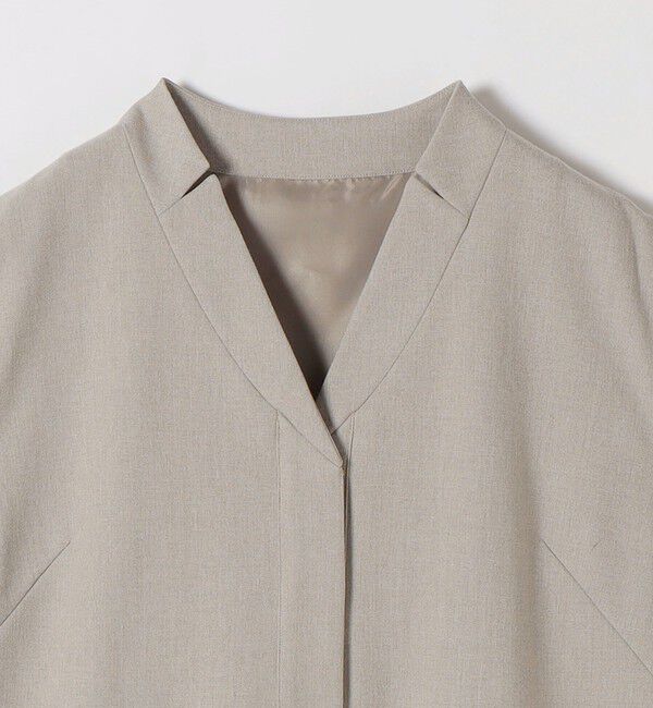 SHIPS any「SHIPS any:〈洗濯機可能〉シャーク Vネック Iライン ロング ワンピース」|ワンピース|