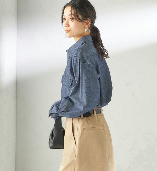 SHIPS for women「NINE CASE:〈洗濯機可能〉シャンブレー シャツ」|シャツ・ブラウス|