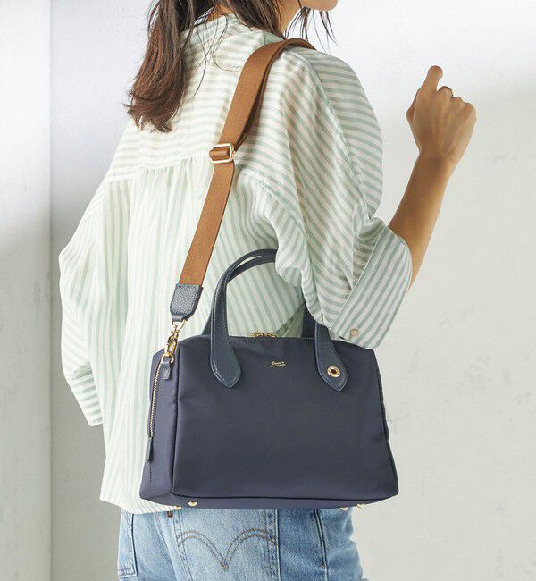 SHIPS for women「BEAURE: ナイロン スクエア テープ ボストン」|ボストンバッグ|