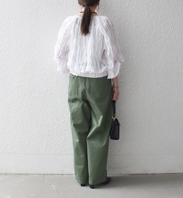 SHIPS any「SHIPS any:〈洗濯機可能〉シアー ギャザー フリル ブルゾン」|ブルゾン・スタジャン|