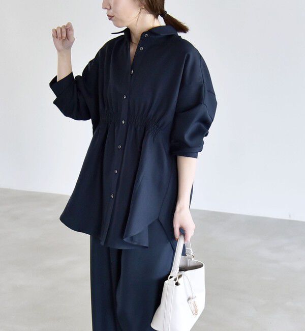 quaranciel「quaranciel:〈洗濯機可能〉ギャザー シャツ & イージー パンツ セットアップ」|その他|