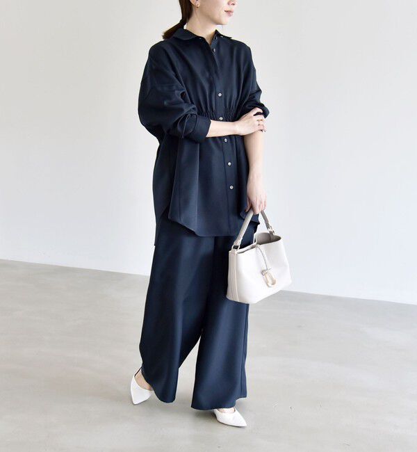 quaranciel「quaranciel:〈洗濯機可能〉ギャザー シャツ & イージー パンツ セットアップ」|その他|