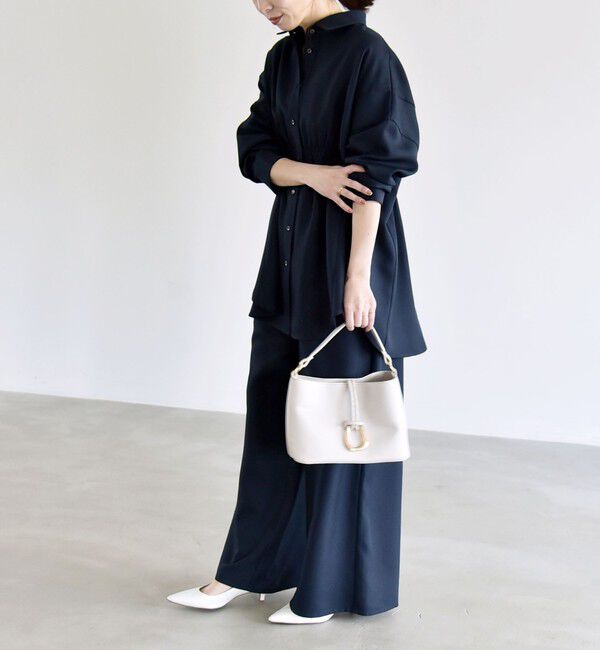 quaranciel「quaranciel:〈洗濯機可能〉ギャザー シャツ & イージー パンツ セットアップ」|その他|