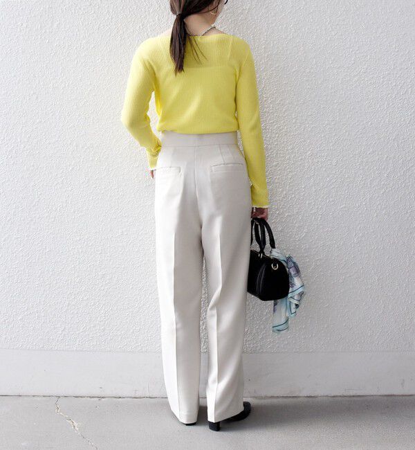 SHIPS any「SHIPS any:〈手洗い可能〉コットン ミックス 配色 リブ ニット プルオーバー」|ニット・セーター|