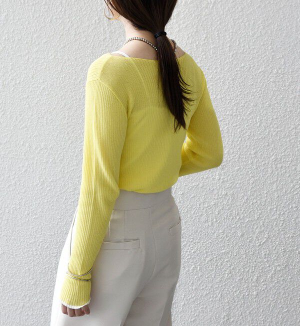 SHIPS any「SHIPS any:〈手洗い可能〉コットン ミックス 配色 リブ ニット プルオーバー」|ニット・セーター|