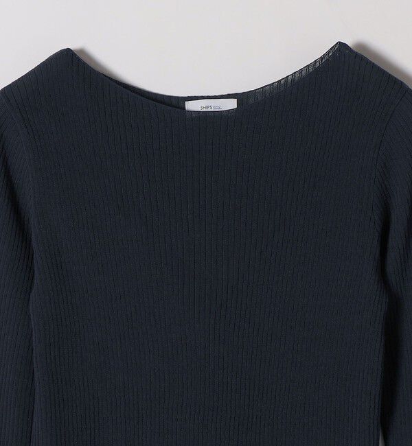 SHIPS any「SHIPS any:〈手洗い可能〉コットン ミックス 配色 リブ ニット プルオーバー」|ニット・セーター|