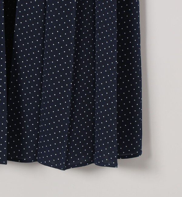 SHIPS any「《追加予約》SHIPS any:〈手洗い可能〉ドット バンドカラー プリーツ ロング ワンピース」|ワンピース|