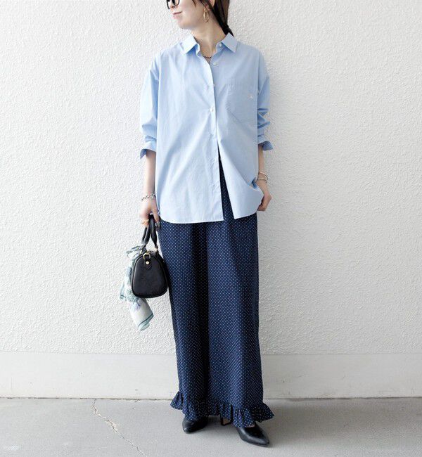 SHIPS any「SHIPS any:〈洗濯機可能〉ドット フリル ワイド イージー パンツ」|その他|