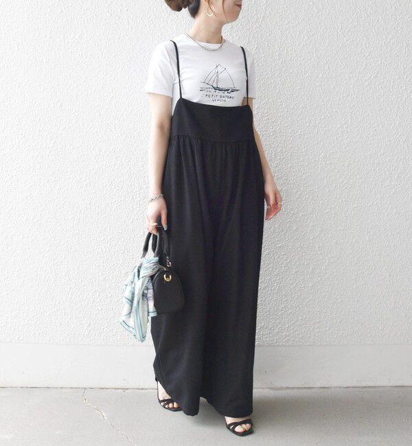 SHIPS any「SHIPS any:〈洗濯機可能〉ループヤーン イージー ギャザー サロペット」|オールインワン|