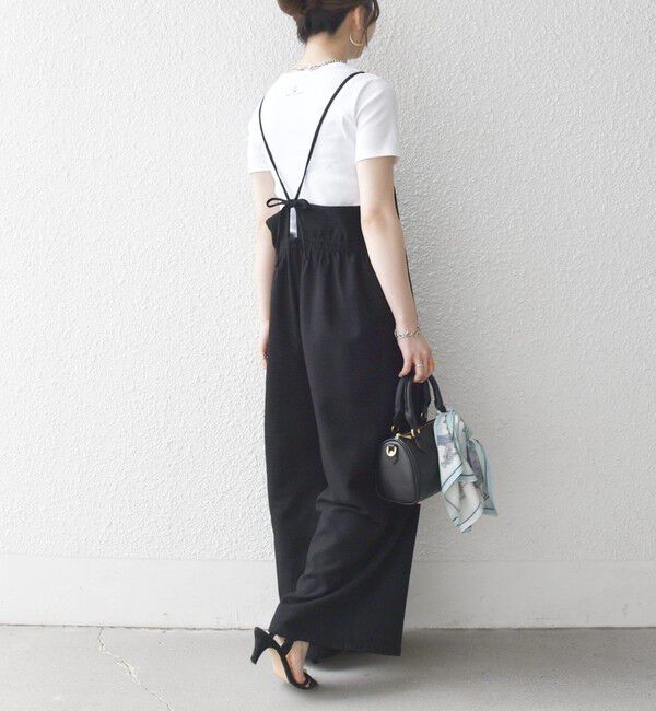 SHIPS any「SHIPS any:〈洗濯機可能〉ループヤーン イージー ギャザー サロペット」|オールインワン|