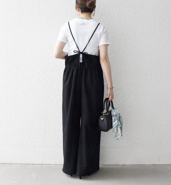 SHIPS any「SHIPS any:〈洗濯機可能〉ループヤーン イージー ギャザー サロペット」|オールインワン|