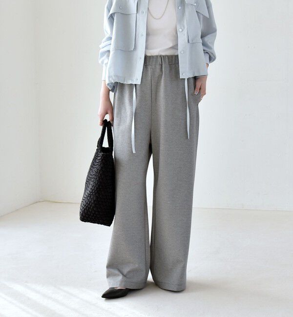 quaranciel「quaranciel:〈洗濯機可能〉ライト ポンチ ロゴ刺繍 スウェット パンツ」|その他|