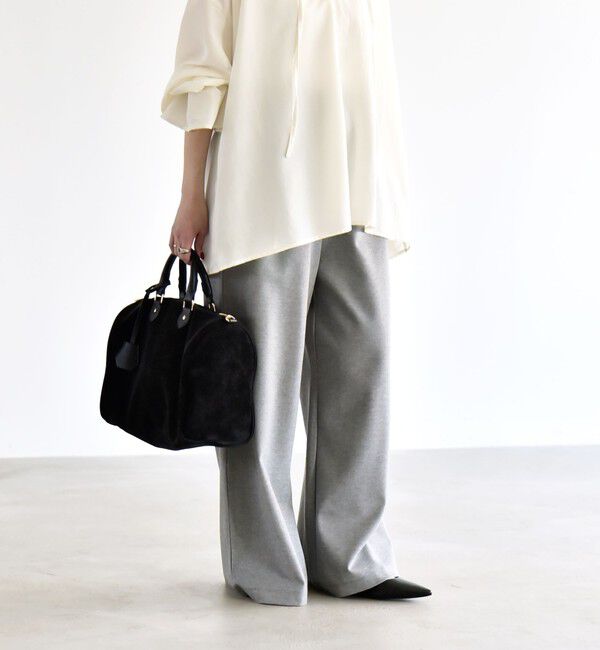 quaranciel「quaranciel:〈洗濯機可能〉ライト ポンチ ロゴ刺繍 スウェット パンツ」|その他|