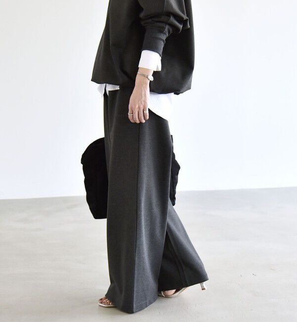 quaranciel「quaranciel:〈洗濯機可能〉ライト ポンチ ロゴ刺繍 スウェット パンツ」|その他|