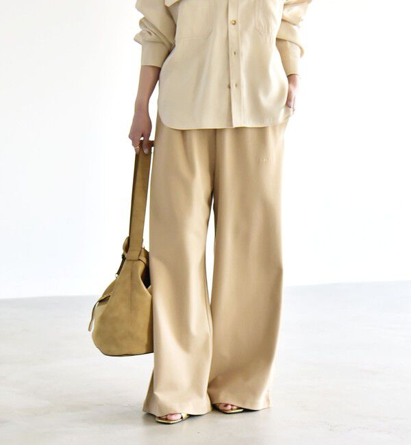 quaranciel「quaranciel:〈洗濯機可能〉ライト ポンチ ロゴ刺繍 スウェット パンツ」|その他|