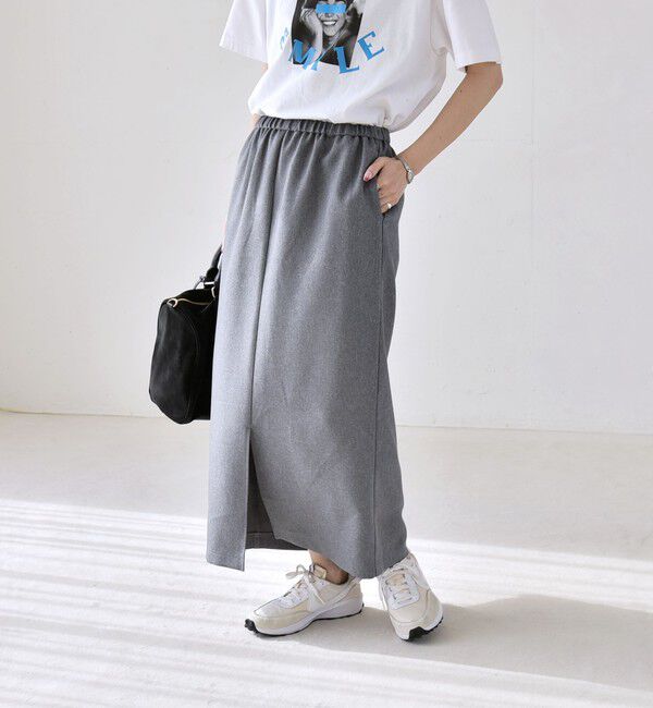 quaranciel「quaranciel:〈洗濯機可能〉Vネック ブラウス & Iライン スカート セットアップ」|ワンピース|