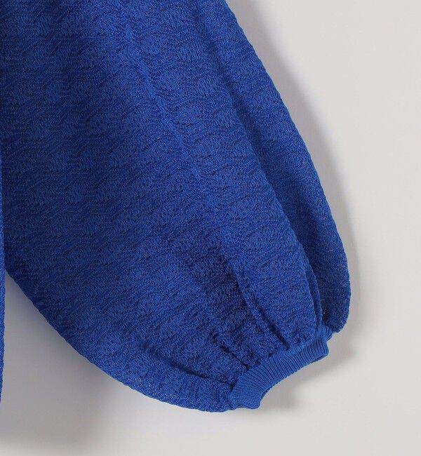 quaranciel「quaranciel:〈手洗い可能〉レース ジャカード ギャザー リボン プルオーバー」|シャツ・ブラウス|