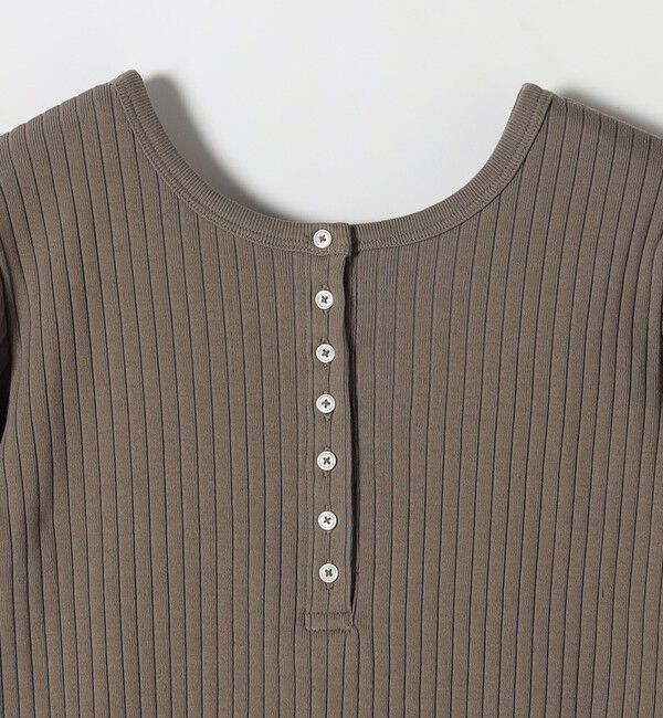 quaranciel「quaranciel:〈洗濯機可能〉テレコ リブ クルー ヘンリー 2way ハーフスリーブ TEE」|Tシャツ・カットソー|