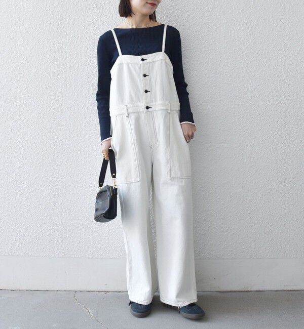 SHIPS any「SHIPS any:〈洗濯機可能〉カルゼ キャミ ワイド サロペット」|オールインワン|