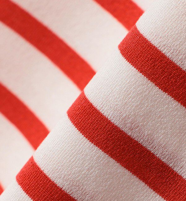 SHIPS any「SHIPS any:〈洗濯機可能〉マリンボーダー レースアップ ショートスリーブ TEE」|Tシャツ・カットソー|