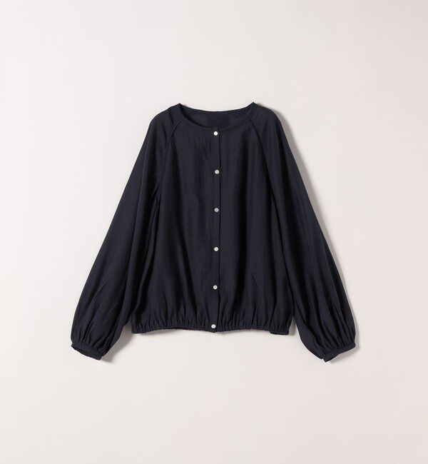 SHIPS any「《一部追加予約》SHIPS any:〈洗濯機可能〉リネン ミックス シアー ボリューム スリーブ ブラウス」|シャツ・ブラウス|