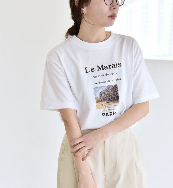 quaranciel「ANGE IN DISGUISE:〈手洗い可能〉コットン フォト & ロゴ TEE 26SS」|Tシャツ・カットソー|ホワイト系1