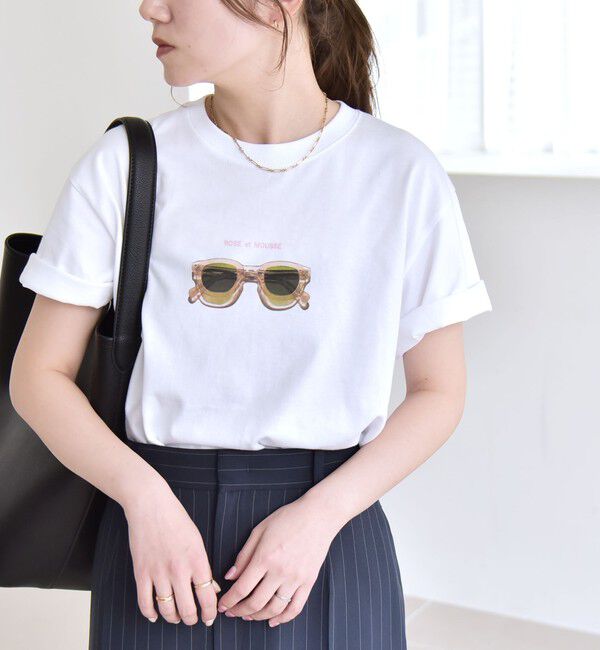 quaranciel「ANGE IN DISGUISE:〈手洗い可能〉コットン フォト & ロゴ TEE 26SS」|Tシャツ・カットソー|
