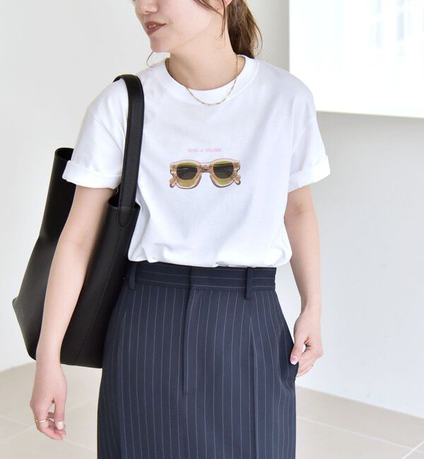 quaranciel「ANGE IN DISGUISE:〈手洗い可能〉コットン フォト & ロゴ TEE 26SS」|Tシャツ・カットソー|