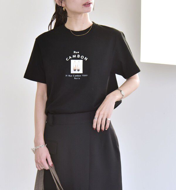 quaranciel「ANGE IN DISGUISE:〈手洗い可能〉コットン フォト & ロゴ TEE 26SS」|Tシャツ・カットソー|