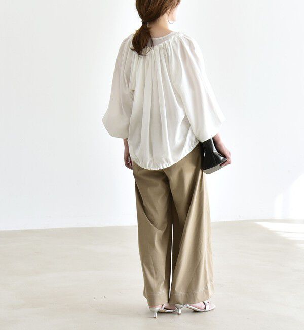 quaranciel「quaranciel:〈洗濯機可能〉シアー ドロスト ギャザー ショート ブルゾン」|その他|