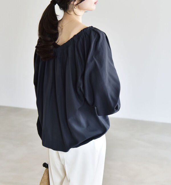 quaranciel「quaranciel:〈洗濯機可能〉シアー ドロスト ギャザー ショート ブルゾン」|その他|