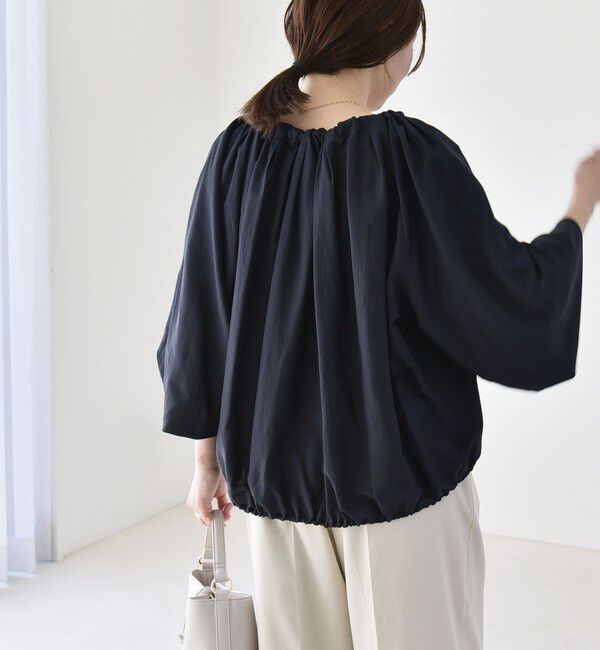 quaranciel「quaranciel:〈洗濯機可能〉シアー ドロスト ギャザー ショート ブルゾン」|その他|