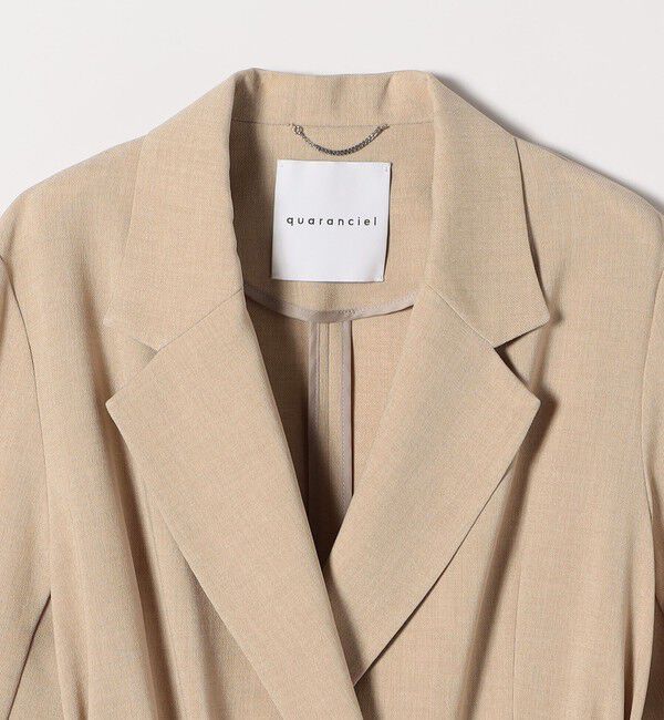 quaranciel「quaranciel:〈手洗い可能〉リングベルト ライト テーラード ジャケット」|テーラードジャケット|