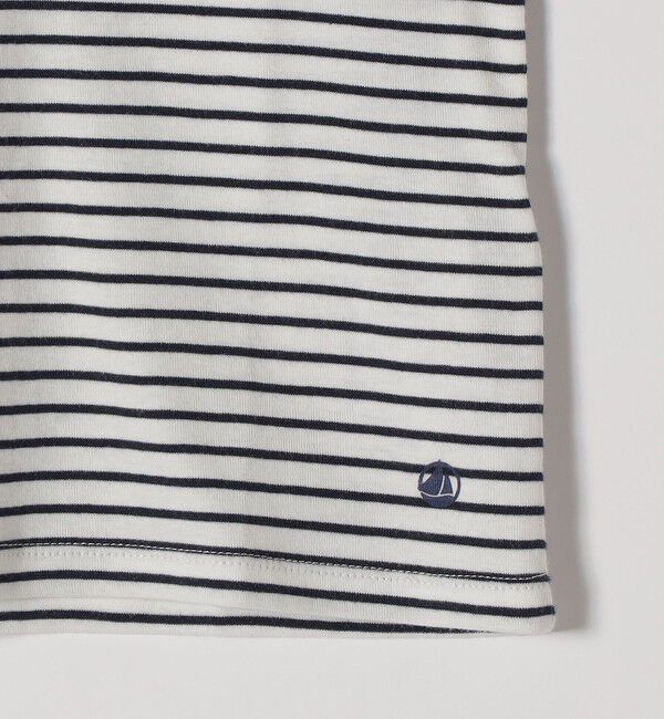 SHIPS any「【SHIPS any別注】PETIT BATEAU: ロゴ プリント コンパクト ボーダー TEE 26SS」|Tシャツ・カットソー|