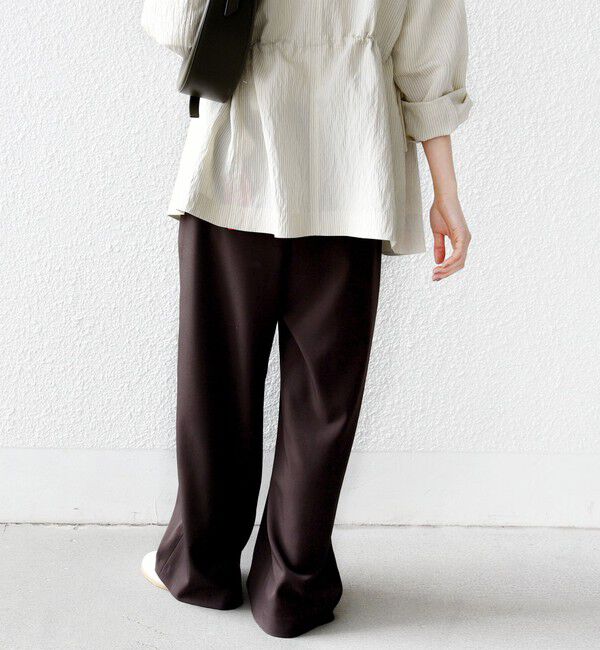 SHIPS for women「〈手洗い可能〉梳毛調ポケット デザイン ストレッチ ドロスト パンツ」|その他|