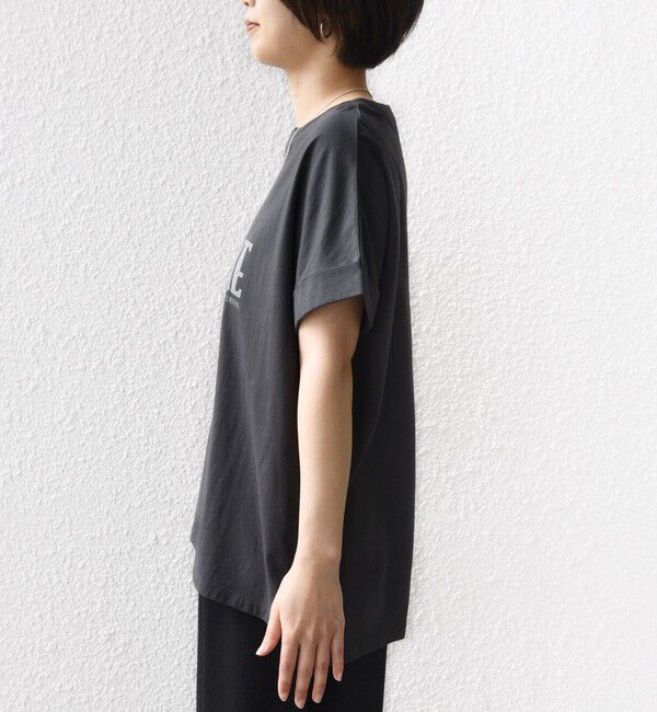 SHIPS for women「【WEB限定】オーガニック コットン ロゴ フレンチスリーブ TEE」|Tシャツ・カットソー|