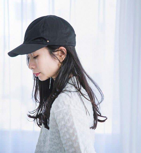 quaranciel「quaranciel:〈UVカット/接触冷感/撥水加工/手洗い可能〉ラスター キャップ」|キャップ・キャスケット|