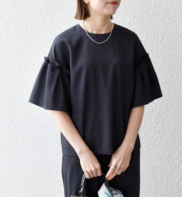 SHIPS any「SHIPS any:〈洗濯機可能〉リネン ライク ブラウス &times; イージー パンツ セットアップ」|その他|