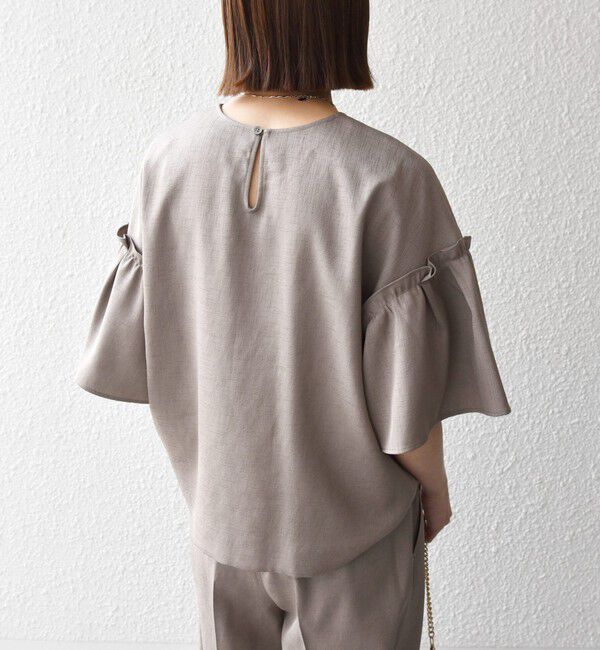 SHIPS any「SHIPS any:〈洗濯機可能〉リネン ライク ブラウス &times; イージー パンツ セットアップ」|その他|