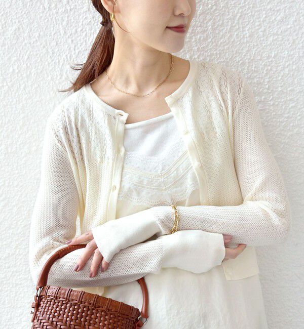 SHIPS for women「堀田茜&times;SHIPS:〈手洗い可能〉アイレット ニット カーディガン」|カーディガン|